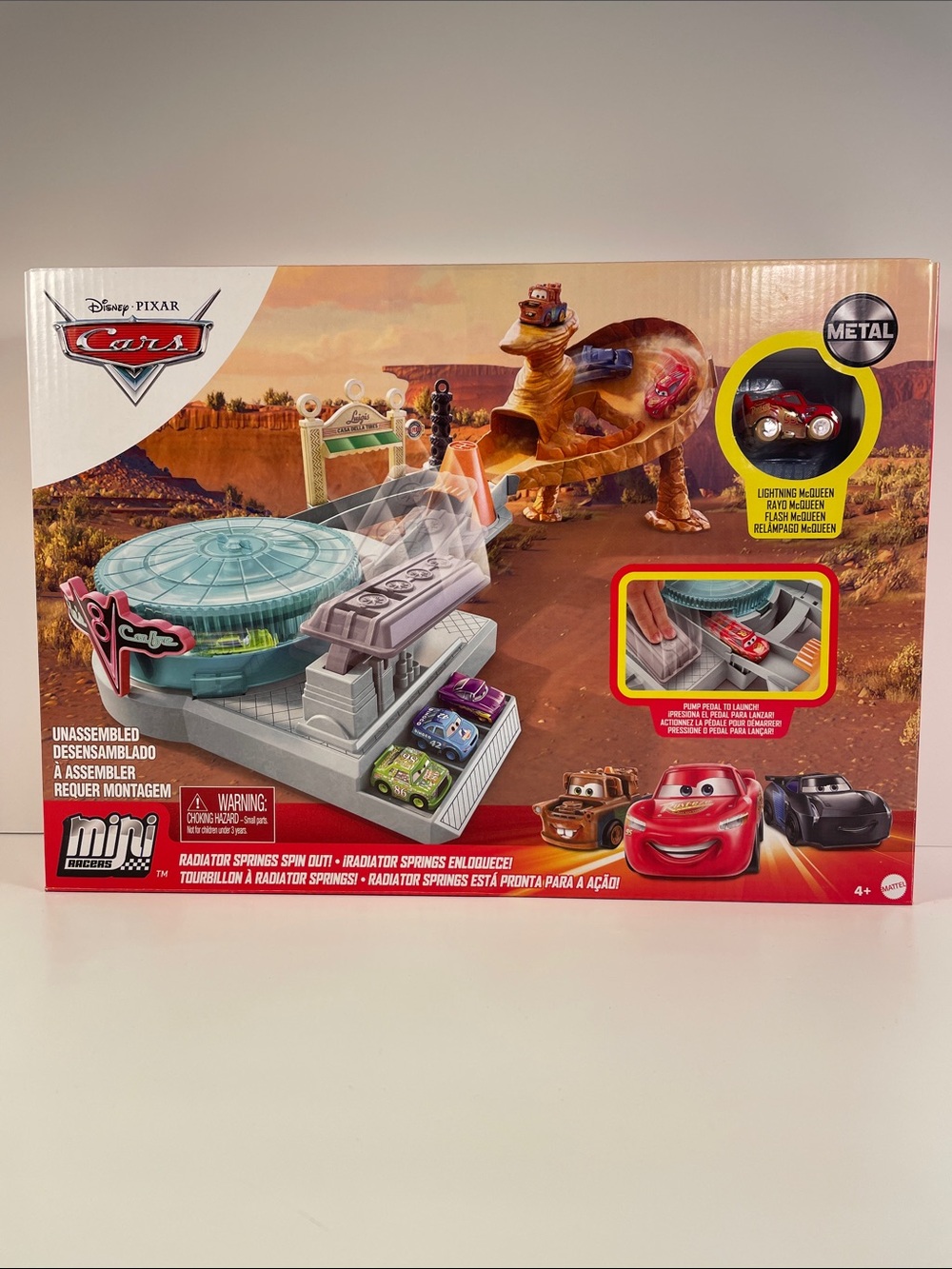 Disney Pixar Cars Radiator Springs Spin Out Playset - Red/Teal